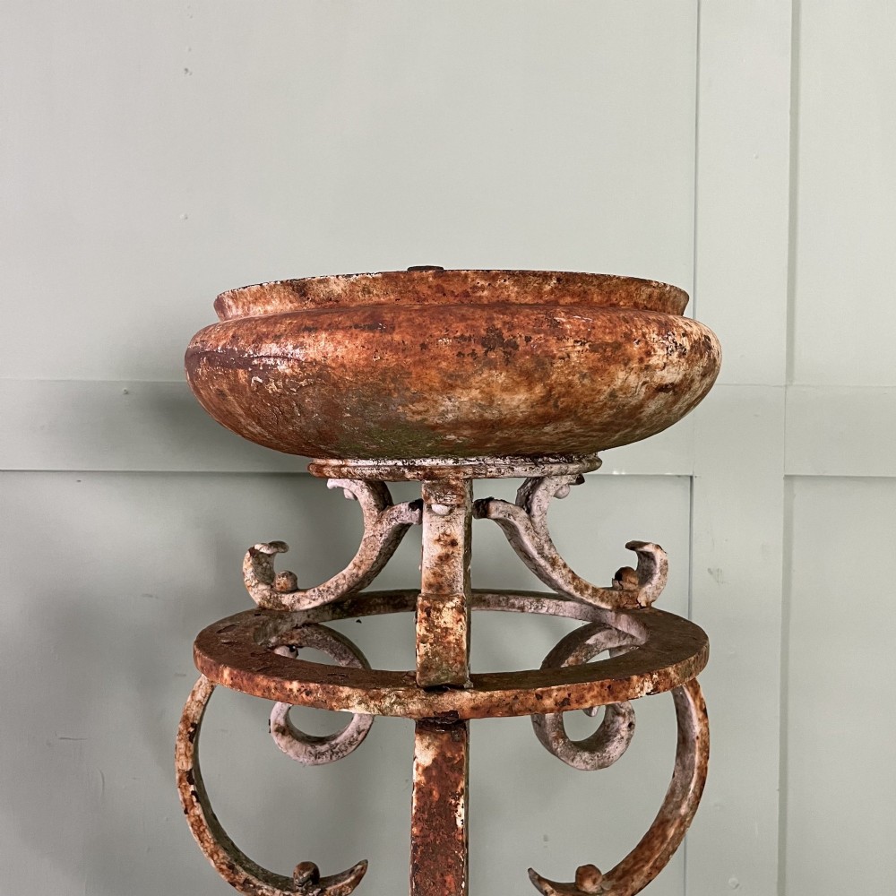 Pair of Tall Antique Victorian Wrought Iron Jardiniere Plant Stands View III
