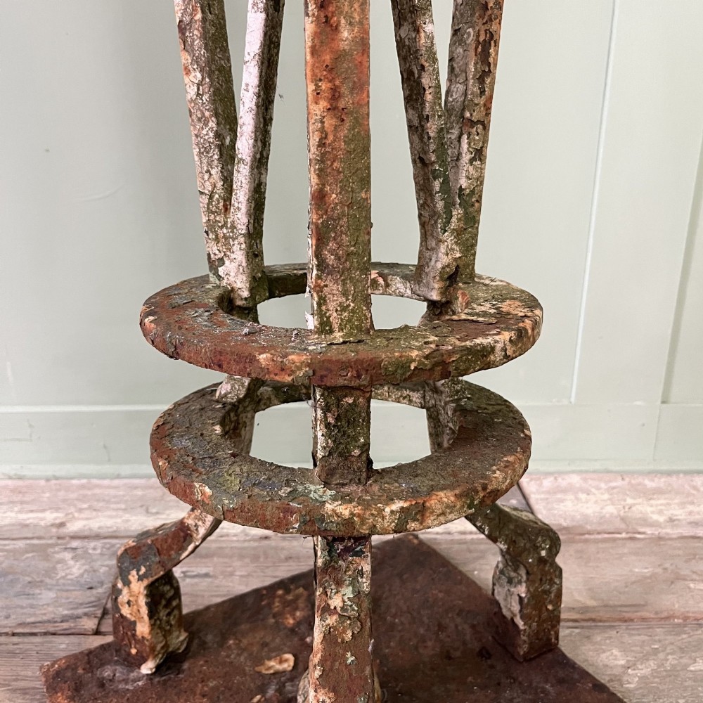 Pair of Tall Antique Victorian Wrought Iron Jardiniere Plant Stands View VII