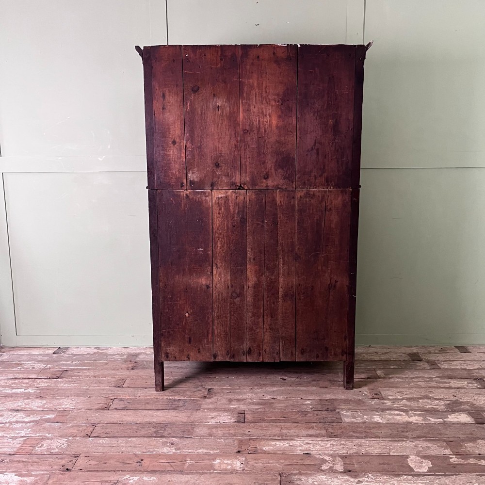 Antique Welsh Oak Cwpwrdd Deuddarn, Kitchen Cupboard C.1800 View X