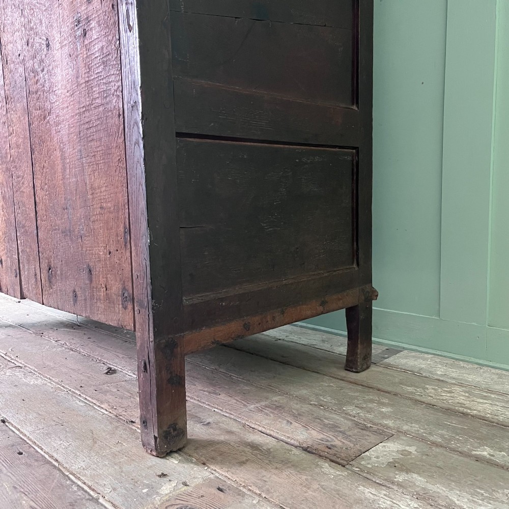Antique Welsh Oak Cwpwrdd Deuddarn, Kitchen Cupboard C.1800 View XV