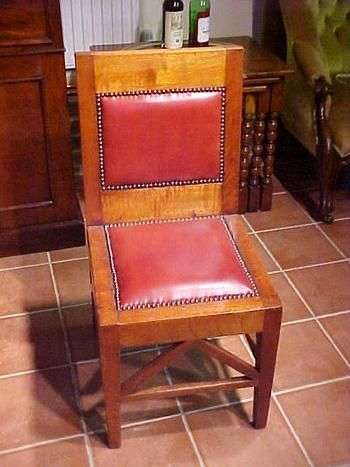 One from a Set of Twelve Edwardian, Faded Mahogany Masonic Chairs