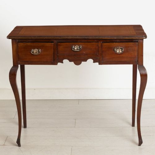 EDWARDIAN LADIES DESK WITH LEATHER TOP