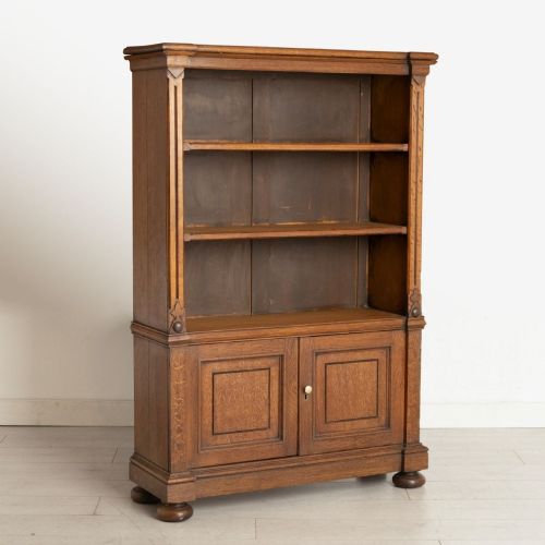 Late 19th Century Open Bookcase in Oak