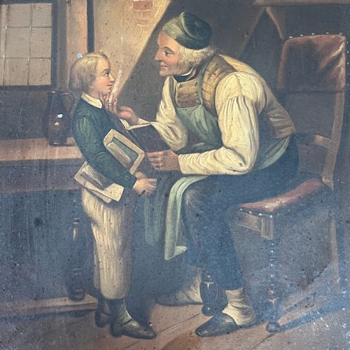 PAIR OF EARLY 19TH OIL ON TIN PAINTINGS - ADDITIONAL PHOTO 2