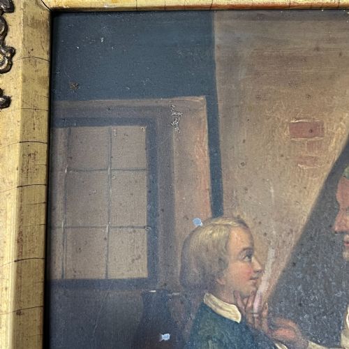 PAIR OF EARLY 19TH OIL ON TIN PAINTINGS - ADDITIONAL PHOTO 4