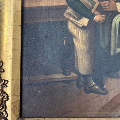 PAIR OF EARLY 19TH OIL ON TIN PAINTINGS - ADDITIONAL PHOTO 5