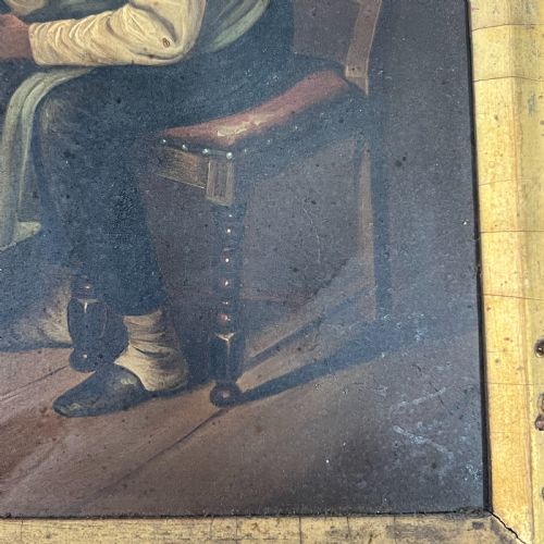 PAIR OF EARLY 19TH OIL ON TIN PAINTINGS - ADDITIONAL PHOTO 6