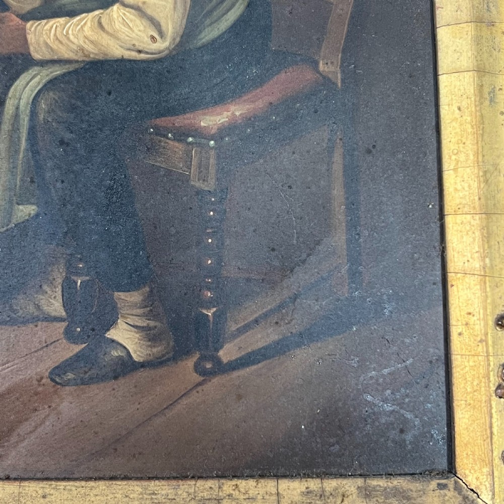 Pair of Early 19th Oil on Tin Paintings View VII