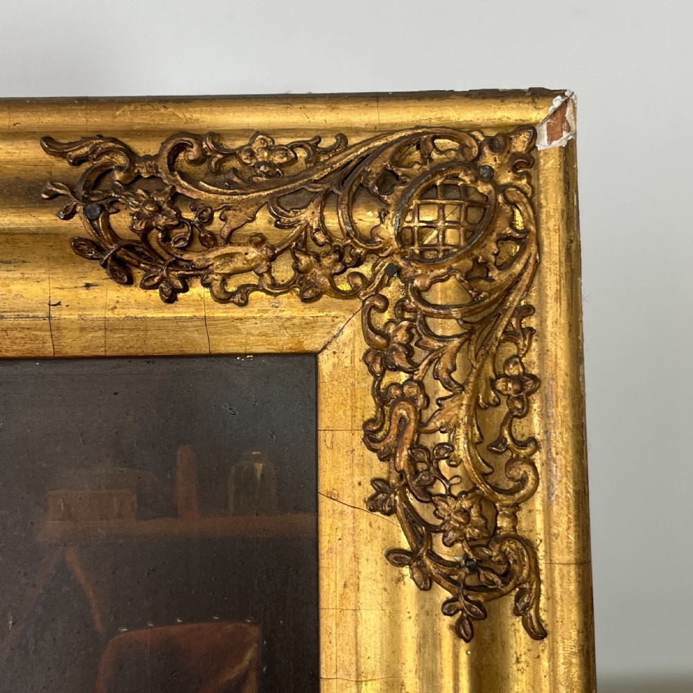 Pair of Early 19th Oil on Tin Paintings View VIII