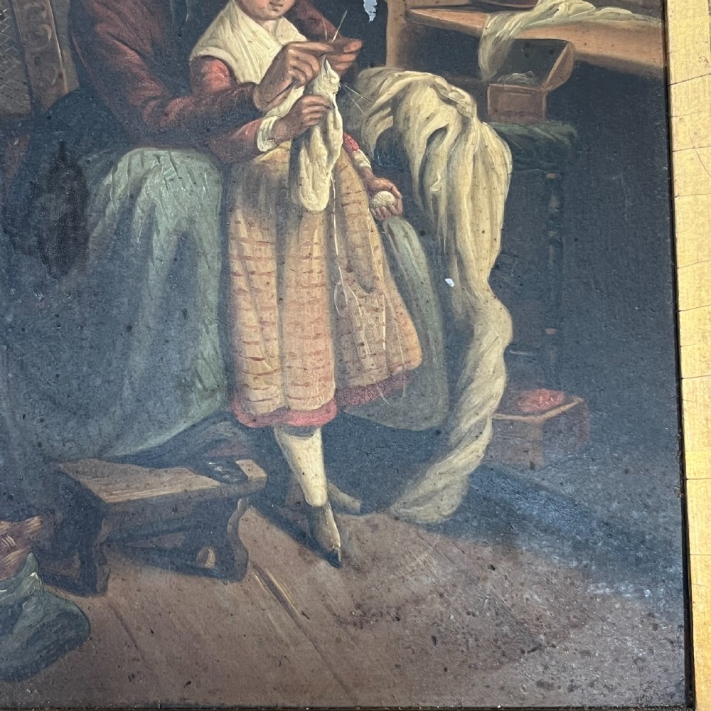 Pair of Early 19th Oil on Tin Paintings View XV