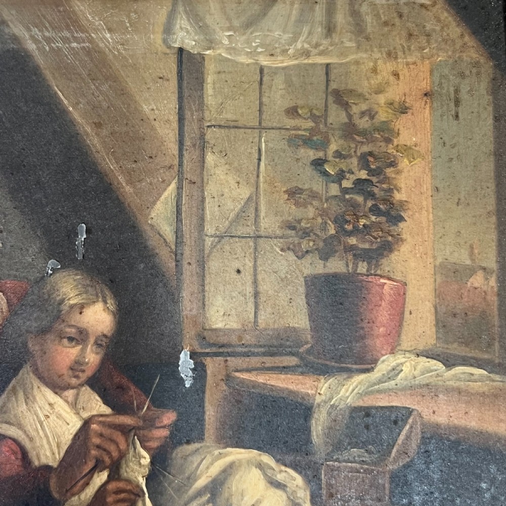 Pair of Early 19th Oil on Tin Paintings View XVI