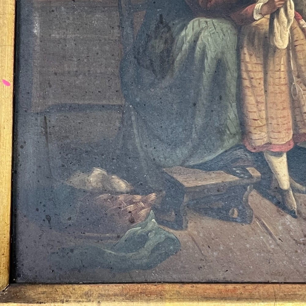 Pair of Early 19th Oil on Tin Paintings View XVII