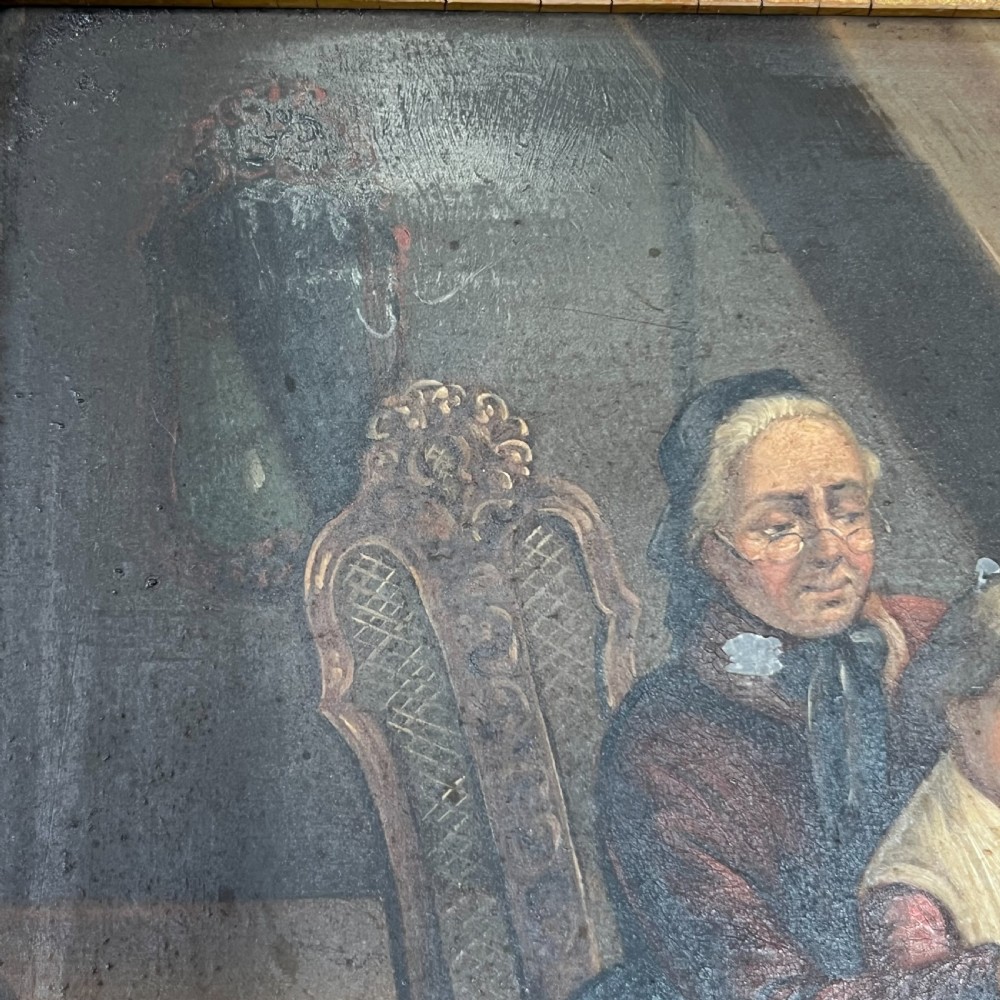 Pair of Early 19th Oil on Tin Paintings View XVIII