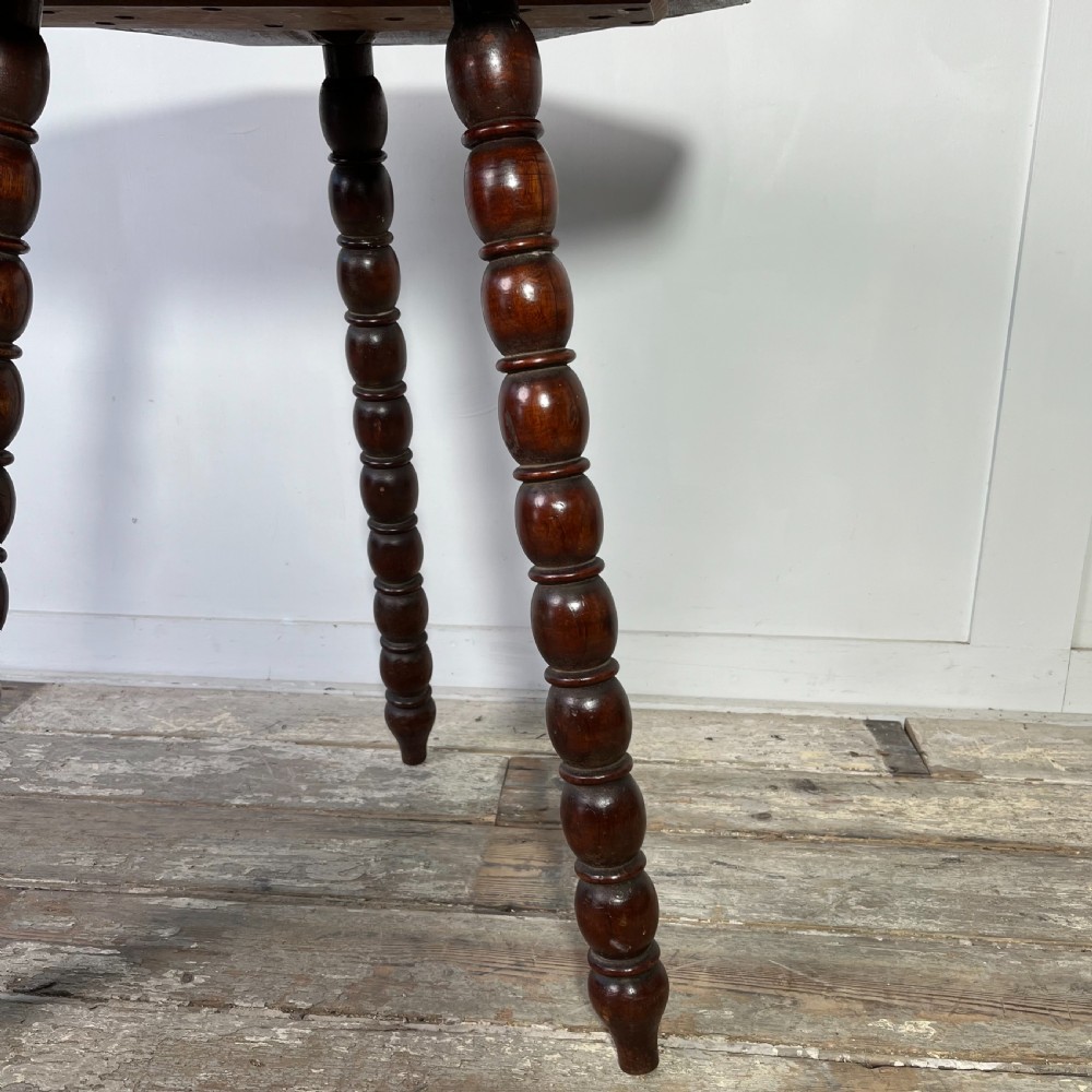 Victorian Mahogany Bobbin Leg Table View IV