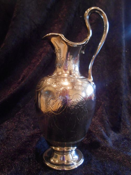 stunning antique silver water ewer barnard 1846 - CATEGORY: ANTIQUE SILVER - DATED 1800
