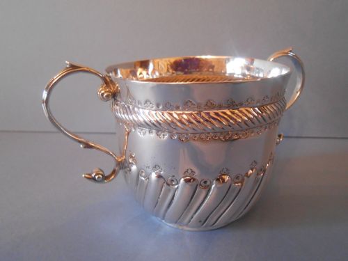ANTIQUE SILVER BRITANNIA STANDARD PORRINGER - ADDITIONAL PHOTO 3