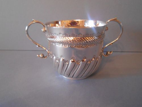 ANTIQUE SILVER BRITANNIA STANDARD PORRINGER - ADDITIONAL PHOTO 5