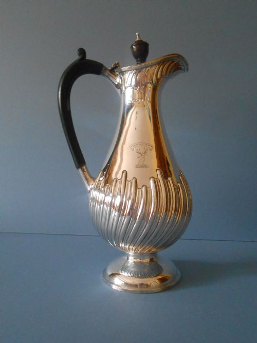 antique victorian silver claret ewer - CATEGORY: ANTIQUE SILVER - DATED VICTORIAN