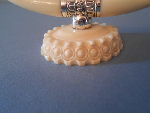 STUNNING PAIR OF IVORY AND SILVER KNIFE RESTS - ADDITIONAL PHOTO 3