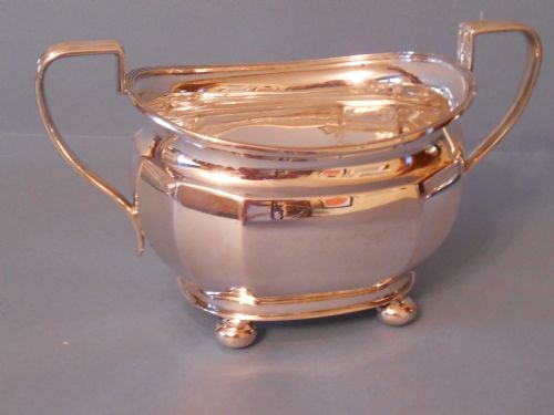 HEAVY ANTIQUE SOLID SILVER GEORGE V 3PIECE TEA SET - ADDITIONAL PHOTO 4