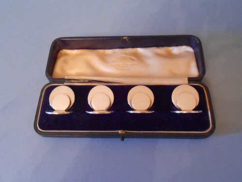 BOXED SET OF SOLID SILVER MENU HOLDERS 1907 - ADDITIONAL PHOTO 8