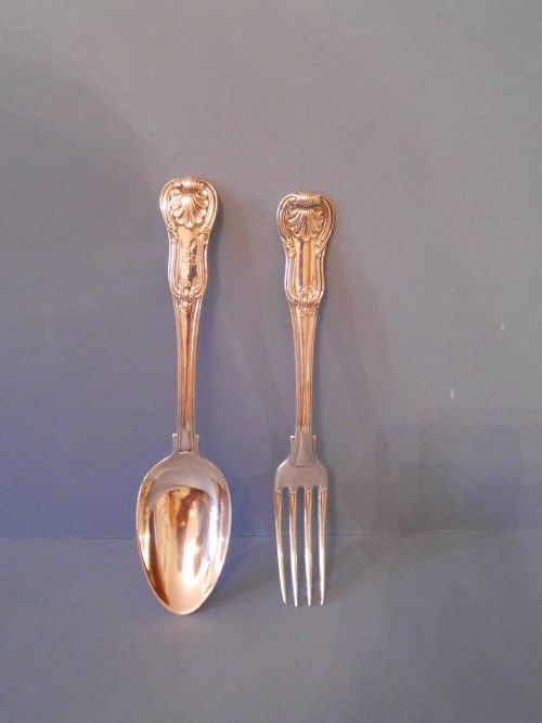 paul storr silver spoon and fork 1793 - CATEGORY: ANTIQUE SILVER - DATED GEORGIAN
