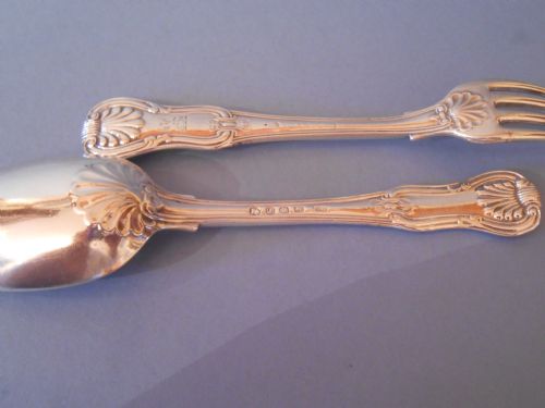PAUL STORR SILVER SPOON AND FORK 1793 - ADDITIONAL PHOTO 1