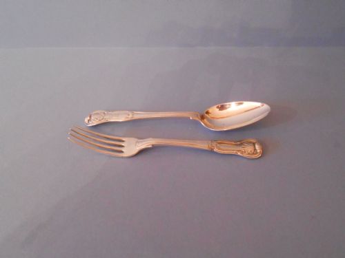 PAUL STORR SILVER SPOON AND FORK 1793 - ADDITIONAL PHOTO 4