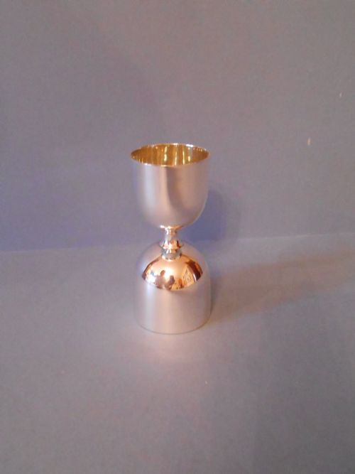 solid silver double jigger 1900 - CATEGORY: ANTIQUE SILVER - DATED VICTORIAN
