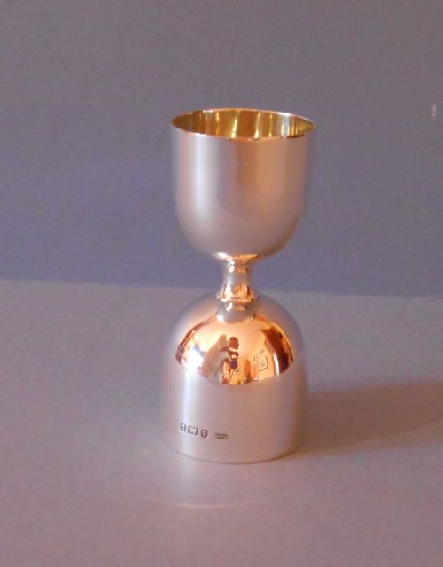 SOLID SILVER DOUBLE JIGGER 1900 - ADDITIONAL PHOTO 3