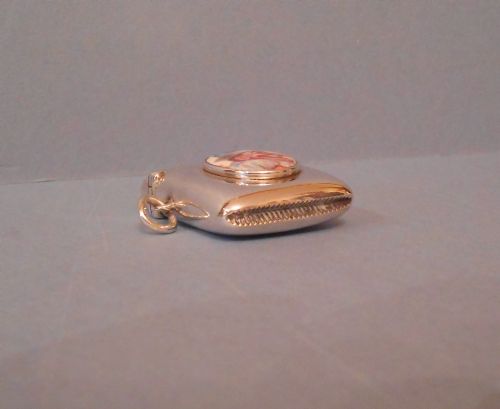 EXCELLENT VICTORIAN SOLID SILVER ENAMEL VESTA CASE 1898 - ADDITIONAL PHOTO 2