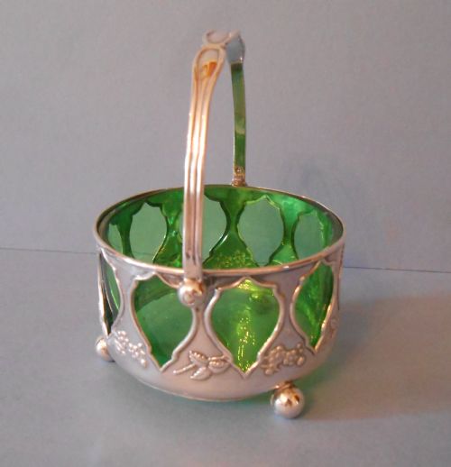 ANTIQUE SOLID SILVER BASKET 1907 - ADDITIONAL PHOTO 2