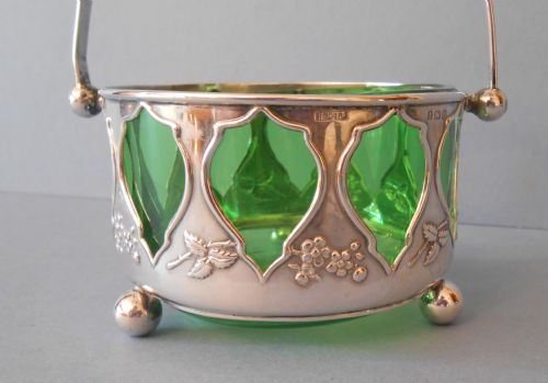 ANTIQUE SOLID SILVER BASKET 1907 - ADDITIONAL PHOTO 3