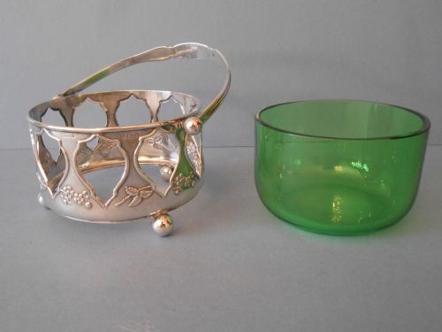 ANTIQUE SOLID SILVER BASKET 1907 - ADDITIONAL PHOTO 4