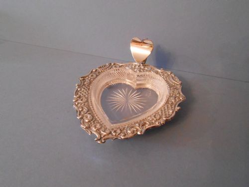 LOVELY VICTORIAN SOLID SILVER GLASS DISH - ADDITIONAL PHOTO 2