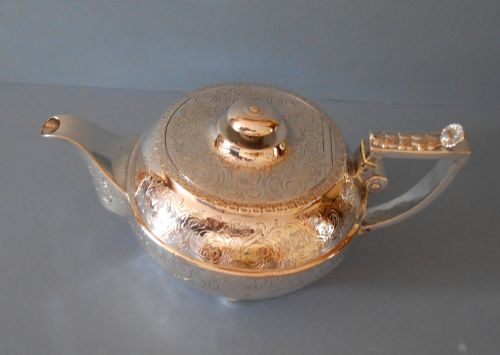GEORGIAN SOLID SILVER TEAPOT YORK 1812 - ADDITIONAL PHOTO 3