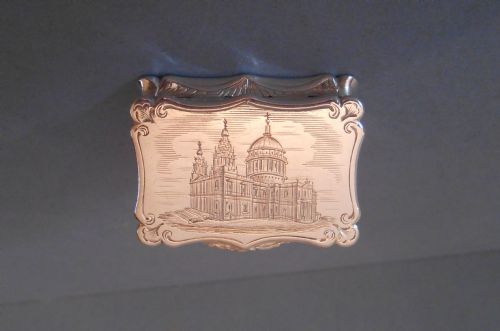 silver castle top vinaigrette nathanial mills - CATEGORY: ANTIQUE SILVER - DATED VICTORIAN