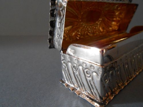 SOLID SILVER VICTORIAN TRIPLE STAMP BOX COMYNS - ADDITIONAL PHOTO 5