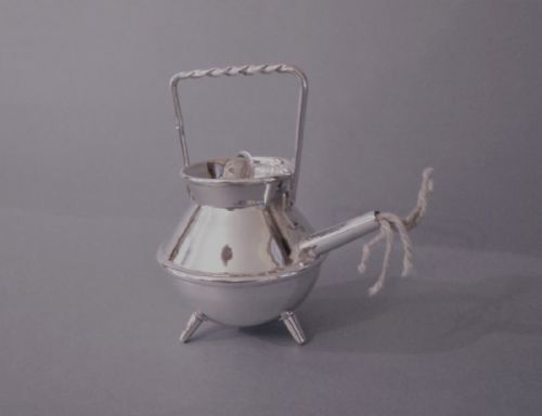 antique victorian solid silver novelty table lighter - CATEGORY: ANTIQUE SILVER - DATED VICTORIAN