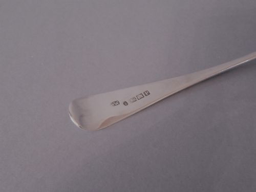 ANTIQUE EXETER SILVER SERVING TABLE SPOON 1811 - ADDITIONAL PHOTO 2