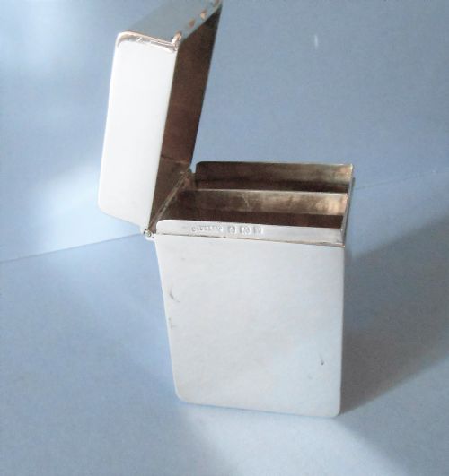 SOLID SILVER MINIATURE PLAYING CARD BOXCASE 1920 - ADDITIONAL PHOTO 4