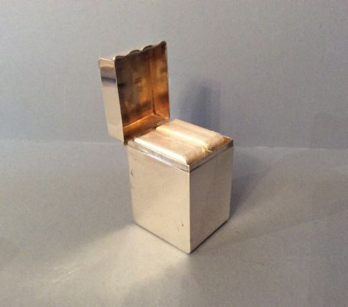 SOLID SILVER MINIATURE PLAYING CARD BOXCASE 1920 - ADDITIONAL PHOTO 2