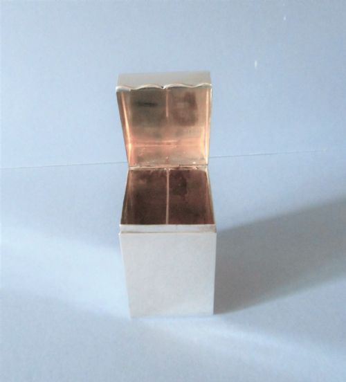 SOLID SILVER MINIATURE PLAYING CARD BOXCASE 1920 - ADDITIONAL PHOTO 3