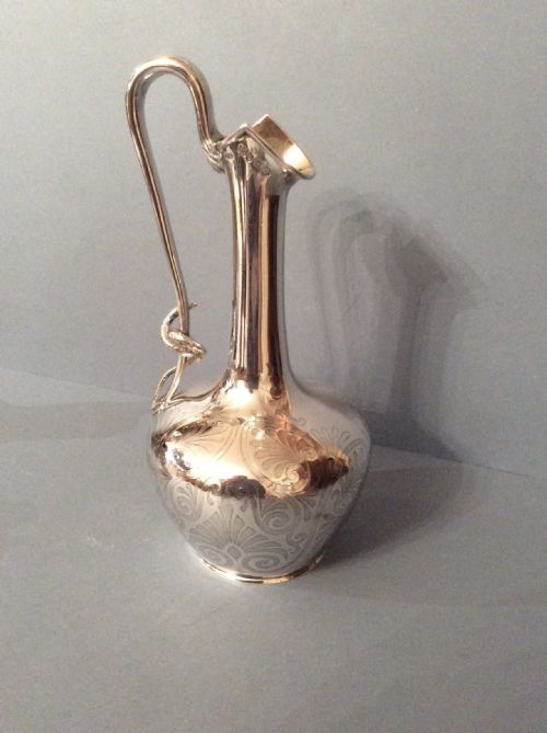 STUNNING ANTIQUE VICTORIAN SOLID SILVER CLARET JUG - ADDITIONAL PHOTO 8