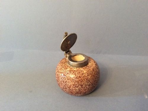 SILVERPLATED CURLING STONE INKWELLPAPERWEIGHT - ADDITIONAL PHOTO 2