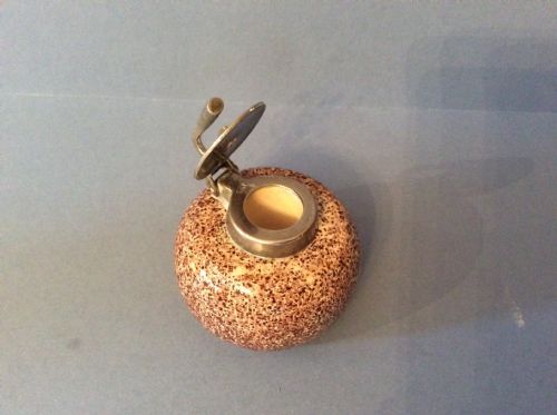 SILVERPLATED CURLING STONE INKWELLPAPERWEIGHT - ADDITIONAL PHOTO 3