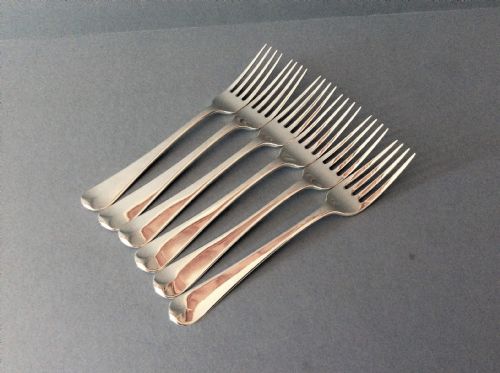6 antique georgian silver paul storr forks - CATEGORY: ANTIQUE SILVER - DATED GEORGIAN