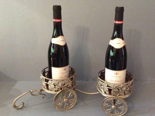 ANTIQUE VICTORIAN SILVER PLATED WINE COASTERTROLLEY - ADDITIONAL PHOTO 4