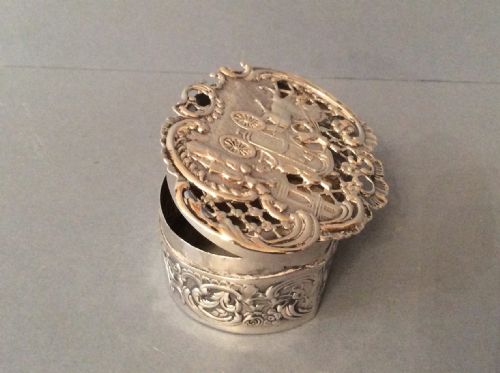 ANTIQUE EDWARDIAN SOLID SILVER POT POURRI BOX COMYNS - ADDITIONAL PHOTO 3