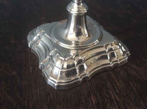 PAIR OF SOLID SILVER CANDELABRA - ADDITIONAL PHOTO 4